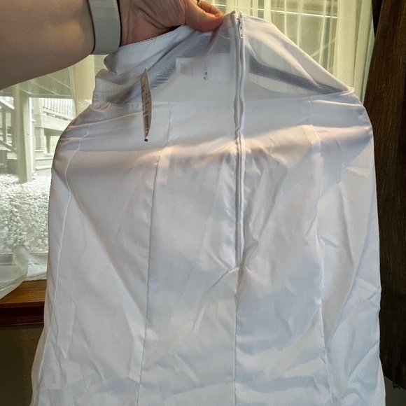 David’s Bridal Fit & Flare Slip white size 10 w/ zipper sleeveless NWT - Picture 5 of 12